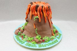 volcano birthday cake